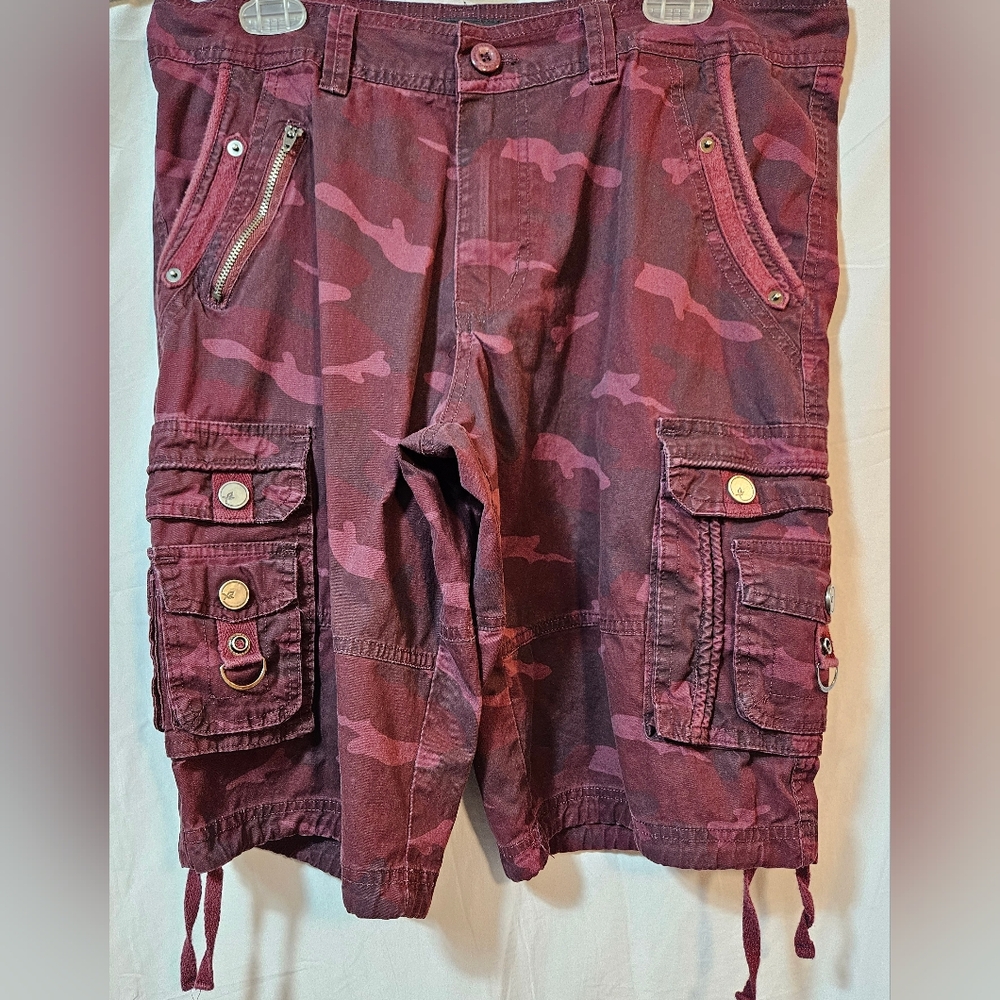 XRAY jeans Cargo purple Camo shorts 32 (d1)